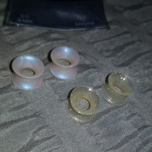 Opal and Gold Glitter Silicone Tunnels